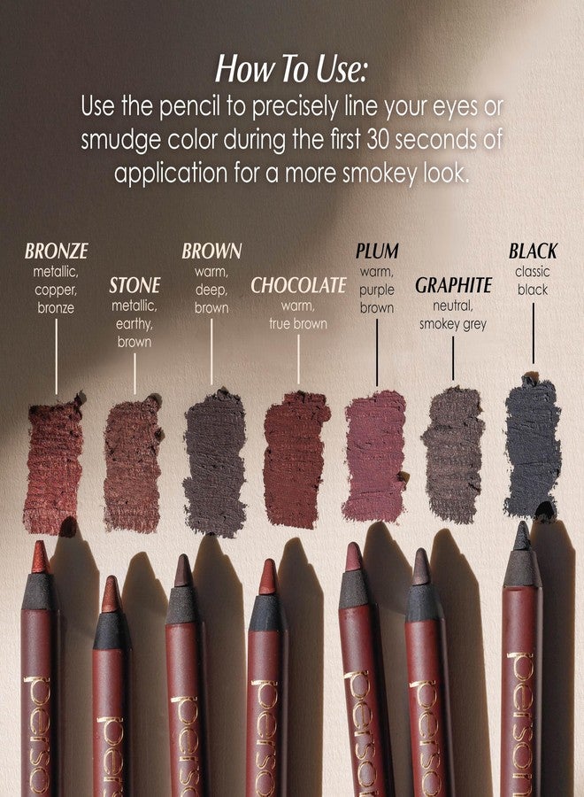 PERSONA 24HR Waterproof Eyeliner | Creamy, Smudgeable Pencil for Lash Line & Waterline | All-Day to All-Night Wear | Vegan, Cruelty-Free, Paraben-Free | Made in USA, Black - Image 5